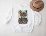 Boujee Fashion Animals Sweatshirt, Designer High Fashion Animals, Oversize Crewneck Sweatshirt