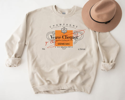 Veuve Champagne Sweatshirt, Veuve Clicquot Rosé Tennis Club Sweatshirt, Cozy Oversize Sweatshirt