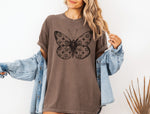Butterfly Shirt, Butterfly Clover Pattern Tee, Fashion Icon Statement Shirt, Mother's Day Gift