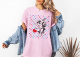 Cupid Valentine's Day Comfort Colors® Tee, Cupid Monogram Pattern T-Shirt