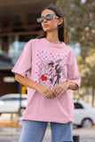 Cupid Valentine's Day Comfort Colors® Tee, Cupid Monogram Pattern T-Shirt