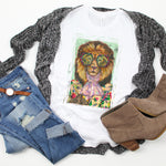 Fancy Lion Shirt, Cute Shirts for Women, Animal Lover Graphic Tees, Wild Lion Shirt