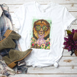 Fancy Lion Shirt, Cute Shirts for Women, Animal Lover Graphic Tees, Wild Lion Shirt