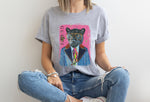 Designer CEO Black Cat Shirt, Fashion Black Panther T-Shirt, Fancy Black Panther Cat Tee
