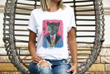 Designer CEO Black Cat Shirt, Fashion Black Panther T-Shirt, Fancy Black Panther Cat Tee