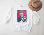 Boujee Fashion Animals Sweatshirt, Designer High Fashion Animals, Oversize Crewneck Sweatshirt