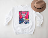 Boujee Fashion Animals Sweatshirt, Designer High Fashion Animals, Oversize Crewneck Sweatshirt