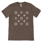 Luxury Monogram Pattern Shirt, Trendy Lifestyle Tee, Preppy Monogram Flower T-Shirt