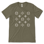 Luxury Monogram Pattern Shirt, Trendy Lifestyle Tee, Preppy Monogram Flower T-Shirt