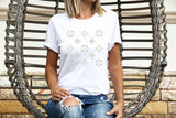Luxury Monogram Pattern Shirt, Trendy Lifestyle Tee, Preppy Monogram Flower T-Shirt