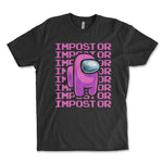 Impostor Among Us Shirt - BLACK, Imposter Shirt, Tik Tok Shirt, Video Game Shirt, Crewmate Tee