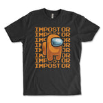Impostor Among Us Shirt - BLACK, Imposter Shirt, Tik Tok Shirt, Video Game Shirt, Crewmate Tee