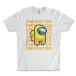 Impostor Among Us Shirt - WHITE, Imposter Shirt, Tik Tok Shirt, Video Game Shirt, Crewmate Tee
