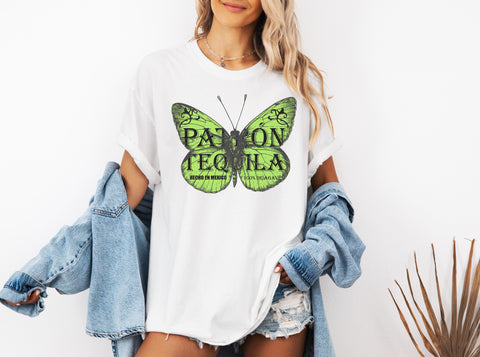 Tequila Shirt, Patron Tequila Drinking T-Shirt, Butterfly Shirt, Day Drinking Shirt, St Patrick's Day Shirt
