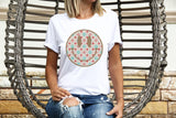 Smiley Face Shirt, Happy Face, Retro Iconic Monogram Pattern Smiley Face, Preppy Shirt