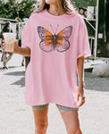 Champagne Veuve Butterfly Shirt, Veuve Rosé Champagne Butterfly, Orange Champagne Label Shirt, Boho Butterfly Tee