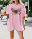 Champagne Veuve Butterfly Shirt, Veuve Rosé Champagne Butterfly, Orange Champagne Label Shirt, Boho Butterfly Tee