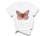 Champagne Veuve Butterfly Shirt, Veuve Rosé Champagne Butterfly, Orange Champagne Label Shirt, Boho Butterfly Tee