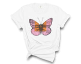 Champagne Veuve Butterfly Shirt, Veuve Rosé Champagne Butterfly, Orange Champagne Label Shirt, Boho Butterfly Tee
