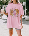 Tiger Shirt Comfort Colors®, Floral Yin Yang Tiger, Vintage Tiger Graphic Tee