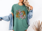 Tiger Shirt Comfort Colors®, Floral Yin Yang Tiger, Vintage Tiger Graphic Tee