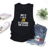 HIIT It Like JB Is Leading the Class Women's Muscle Tank Top, Gym Workout Tank Top