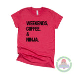 Mom Life Shirt, Ninja Mom Shirt, Weekends Coffee Ninja, Funny Mom Shirt